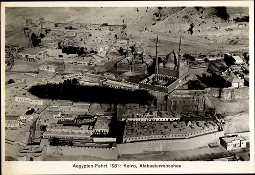 Foto LZ 127, Graf Zeppelin, Ägyptenfahrt 1931, Kairo, Alabastermoschee, Zeppelin Weltfahrten