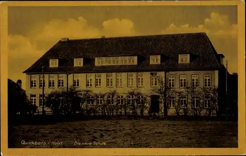 Ak Quickborn in Holstein, Die neue Schule