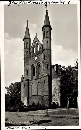 Ak Kyritz in der Prignitz, Marienkirche, Außenansicht