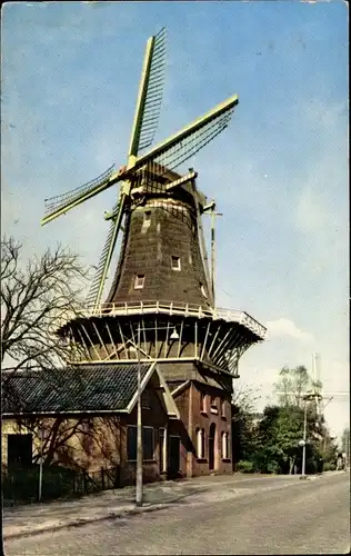 Ak Rotterdam Südholland Niederlande, Holländische Mühle