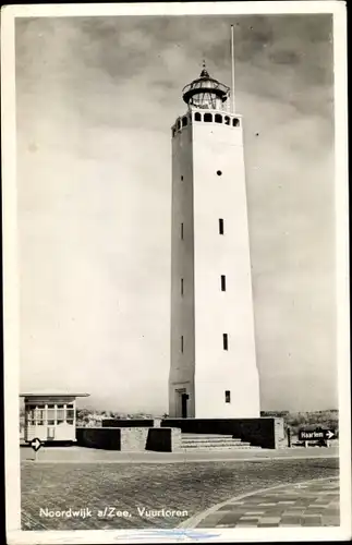 Ak Noordwijk aan Zee Südholland, Leuchtturm