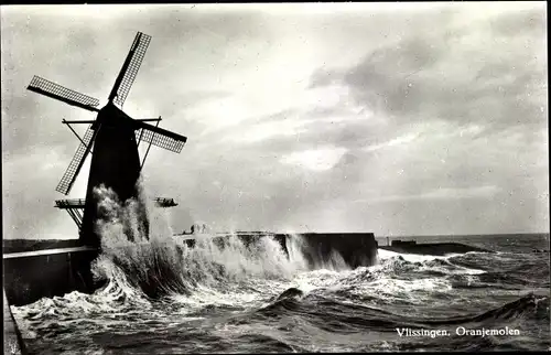 Ak Vlissingen Zeeland Niederlande, Oranjemolen