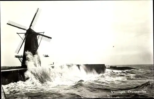 Ak Vlissingen Zeeland Niederlande, Oranjemolen