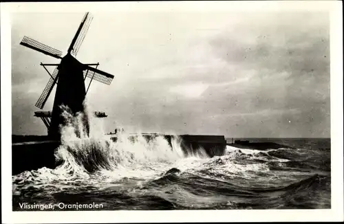 Ak Vlissingen Zeeland Niederlande, Oranjemolen