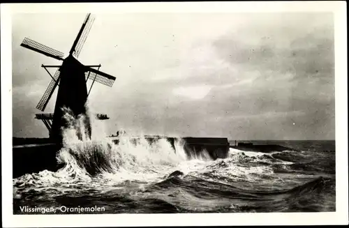 Ak Vlissingen Zeeland Niederlande, Oranjemolen