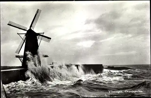 Ak Vlissingen Zeeland Niederlande, Oranjemolen