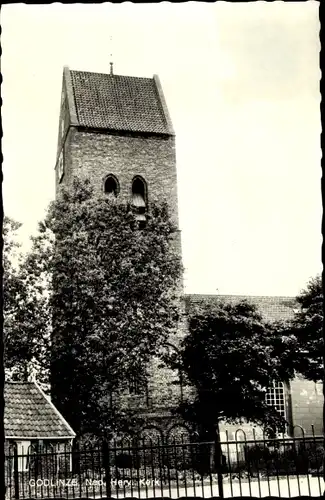 Ak Godlinze Delfzijl Groningen Niederlande, Ned. Herv. Kerk