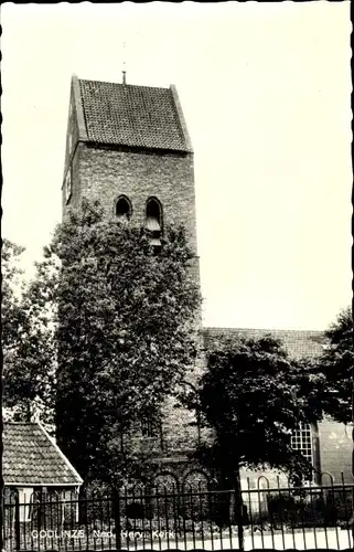 Ak Godlinze Delfzijl Groningen Niederlande, Ned. Herv. Kerk