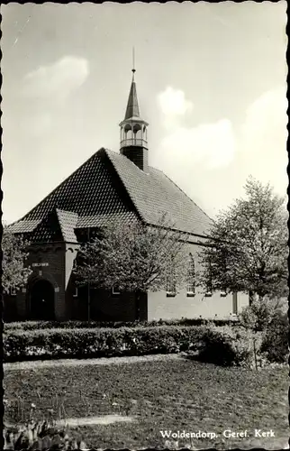 Ak Woldendorp Groningen Niederlande, Geref. Kerk