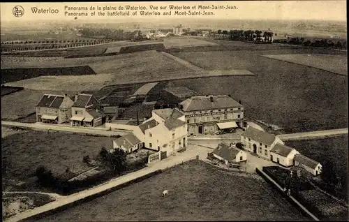 Ak Waterloo Bruxelles Brüssel, Schlachtfeld, Blick nach Mont St. Jean vom Löwenhügel gesehen