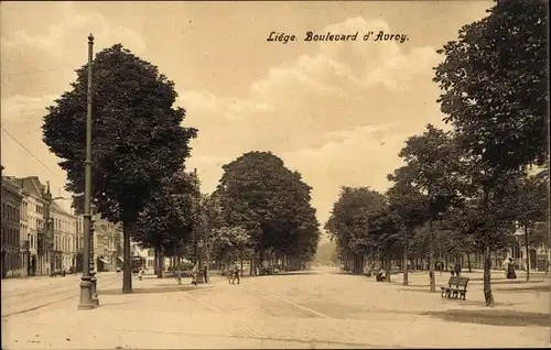 Ak Liège Lüttich Wallonien, Boulevard d'Avroy