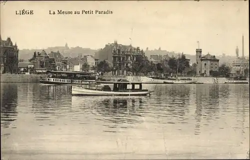 Ak Liège Lüttich Wallonien, La Meuse au Petit Paradis