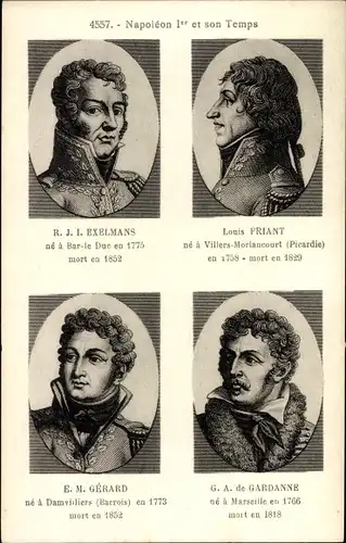 Ak Napoleon 1er et son Temps, Exelmans, Friant, Gerard, Gardanne