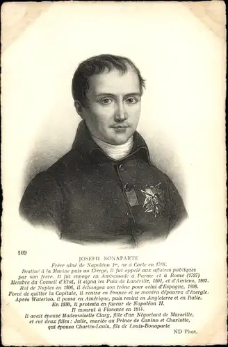 Ak Joseph Bonaparte, Frere aine de Napoleon 1er, Portrait