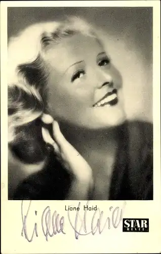 Ak Schauspielerin Liane Haid, Star Revue, Portrait