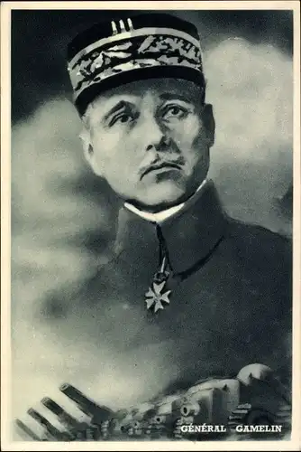 Ak General Maurice Gamelin, Portrait, Geschütze