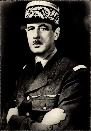 Ak General Charles de Gaulle, Portrait in Uniform