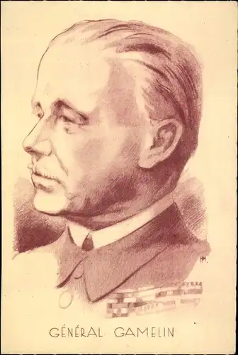 Künstler Ak General Maurice Gamelin, Croix Rouge de Mulhouse