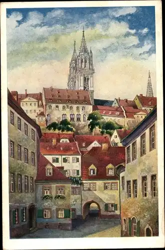 Ak Meißen in Sachsen, Blick vom Baderberg auf den Dom