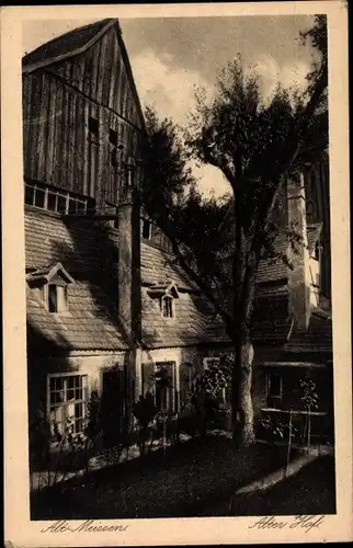 Ak Meißen in Sachsen, Alt-Meißen, Alter Hof, Sächsische Heimatschutzpostkarte