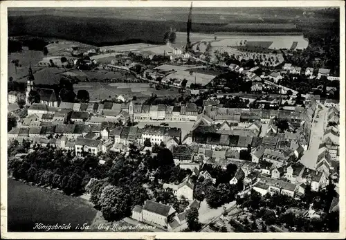 Ak Königsbrück in der Oberlausitz, Fliegeraufnahme