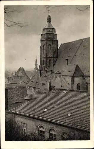 Ak Pirna an der Elbe, Blick auf die Stadtkirche