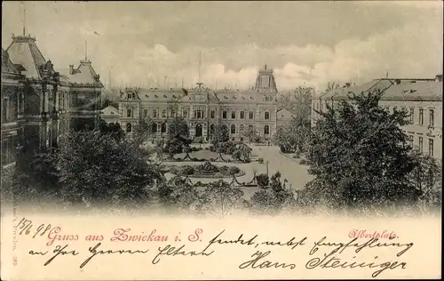 Ak Zwickau in Sachsen, Albertplatz