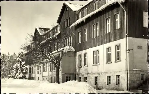 Ak Steinbach Johanngeorgenstadt im Erzgebirge, FDGB Erholungsheim Wismut, Winter