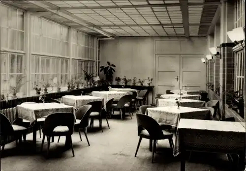 Ak Colditz in Sachsen, Handwerkerheim und Internatsschule Waldhaus, Wintergarten