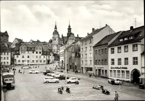 Ak Colditz in Sachsen, Marktplatz, Parkplatz, LKW, Straßenszene, Kirche