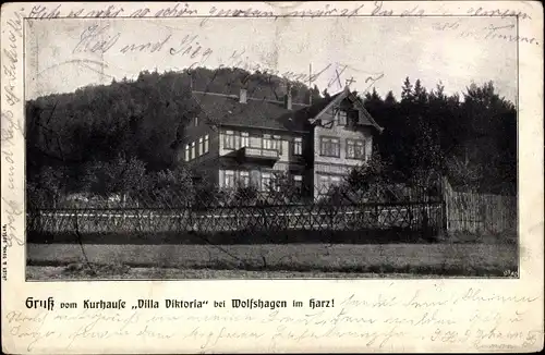 Ak Wolfshagen Langelsheim am Harz, Kurhaus Villa Viktoria