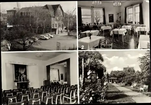 Ak Bad Salzelmen Schönebeck, Julius-Schniewind-Haus, Haupthaus, Löhe-Saal, Gartenanlage
