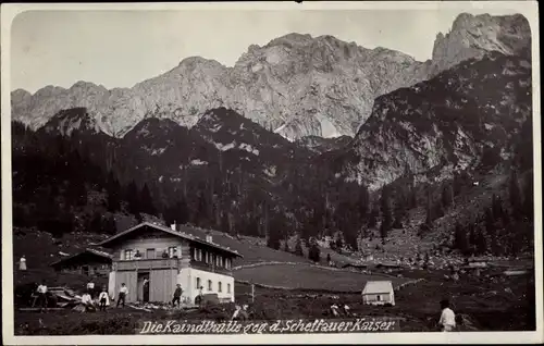 Ak Scheffau am Wilden Kaiser Tirol Österreich, Kaindlhütte, Scheffauer Kaiser