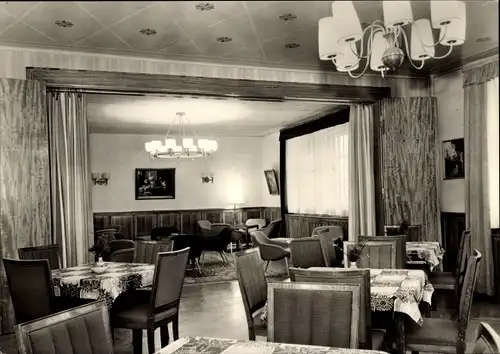 Ak Kühberg Bärenstein im Erzgebirge, Klubraum im Berghaus, Ferienheim VEB Fachbuchverlag Leipzig