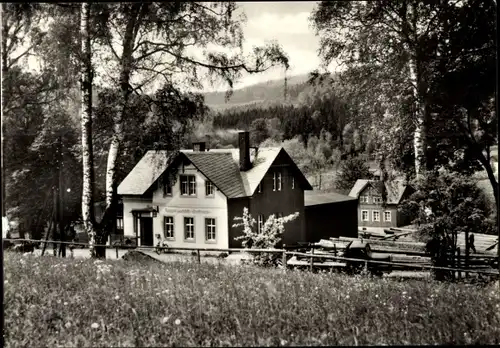 Ak Königswalde Erzgebirge, Konsum Gaststätte Brettmühle