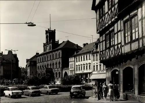 Ak Weimar in Thüringen, Markt mit Rathaus