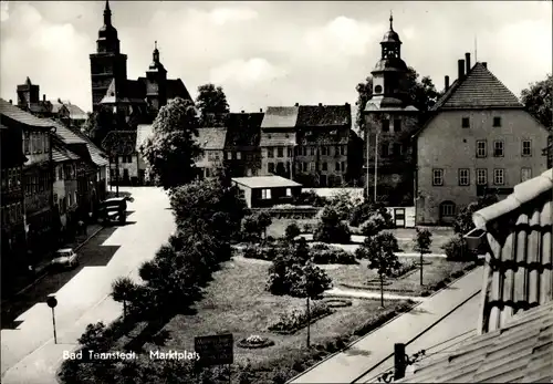 Ak Bad Tennstedt in Thüringen, Marktplatz