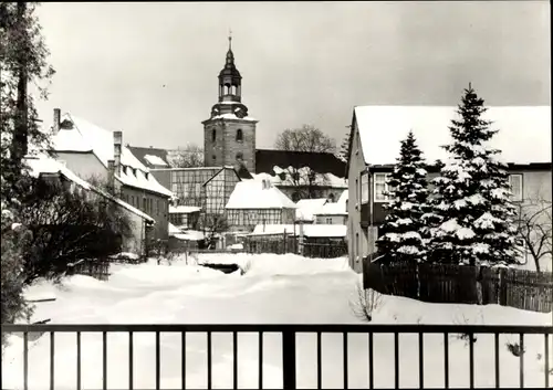 Ak Bad Berka in Thüringen, Klein Venedig, Winteransicht, Kirche