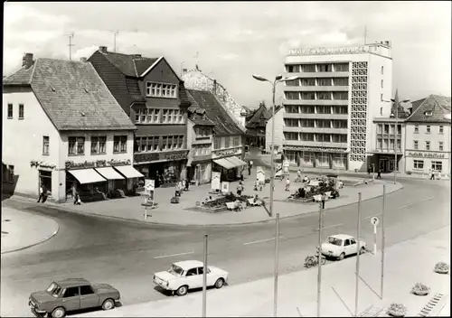 Ak Mühlhausen in Thüringen, Wilhelm Pieck-Platz, Autos, Vogelperspektive