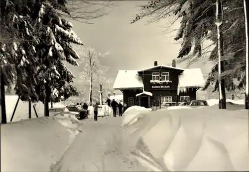 Ak Ruhla in Thüringen, Ruhlaer Ski Hütte, Winter, Schnee