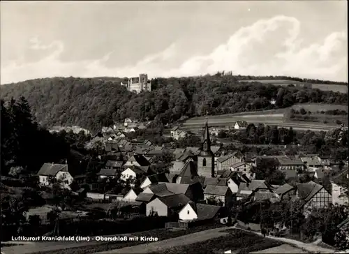 Ak Kranichfeld in Thüringen, Oberschloss mit Kirche