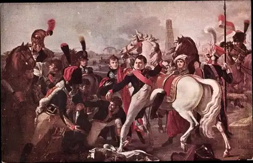 Künstler Ak Gautherot, Napoléon blessé devant Ratisbonne
