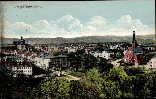 Ak Teplice Teplitz Schönau Reg. Aussig, Stadtpanorama