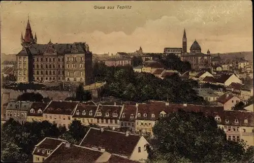 Ak Teplice Teplitz Schönau Reg. Aussig, Stadtbild