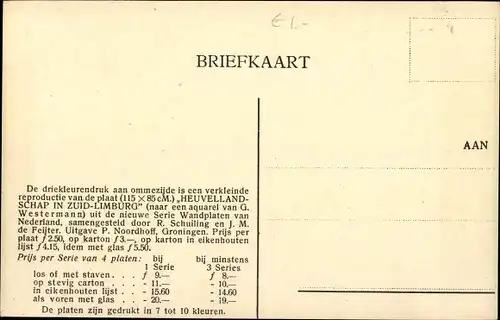 Künstler Ak Westermann, G., Heuvelland-Schap in Zuid-Limburg