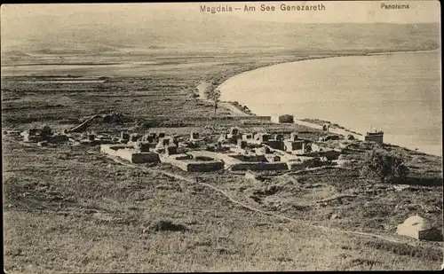 Ak Magdala Israel, Am See Genezareth, Panorama