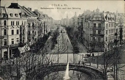 Ak Köln am Rhein, Barbarossaplatz, Blick nach dem Salierring