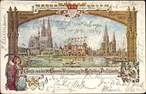 Passepartout Litho Köln, 50jähr. Generalversammlung d. Katholiken Deutschland 1903
