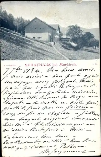 Ak Sainte Marie aux Mines Markirch Elsass Haut Rhin, Schafhaus