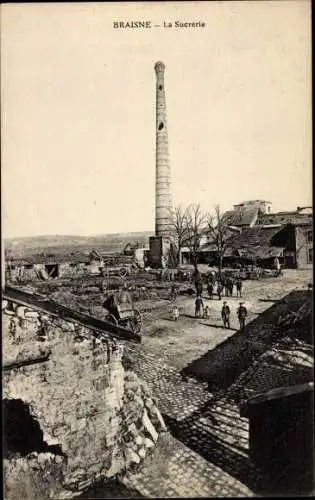 Ak Braine Aisne, Zuckerfabrik